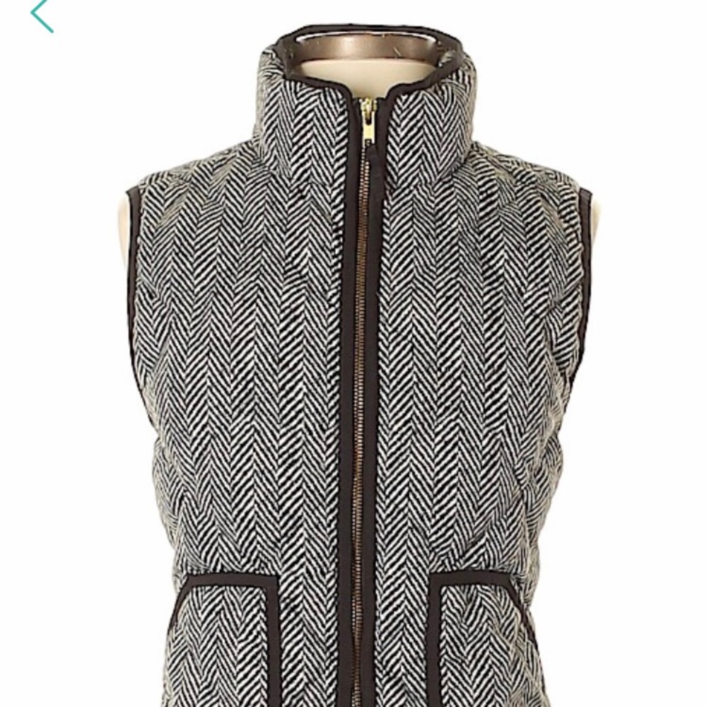 J. Crew Factory Herringbone Vest, Like New, Small